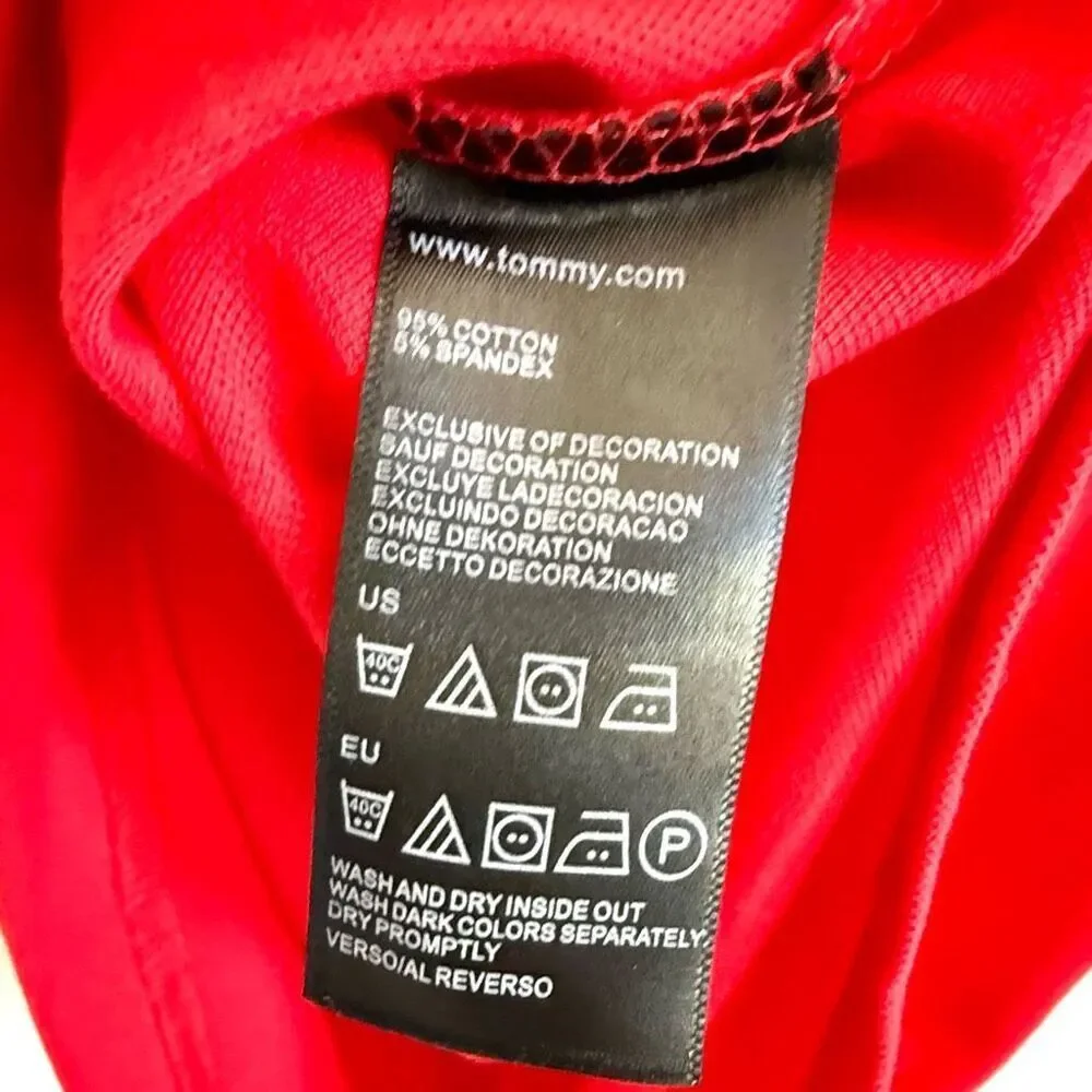 NWT Tommy Hilfiger men polo shirt, regular fit, red.  Size M - Picture 6 of 9